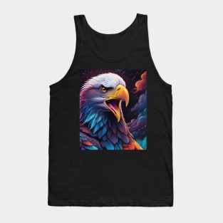 Bald Eagle Head Multi-Colored Tank Top